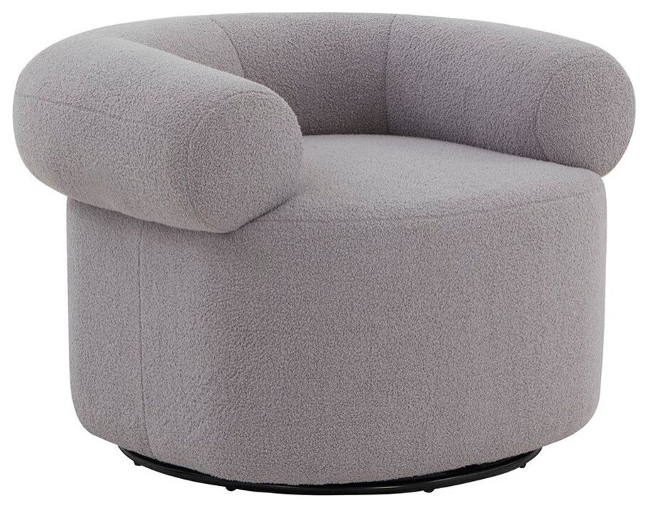 Safavieh Couture Sadie Swivel Accent Chair, Light Grey
