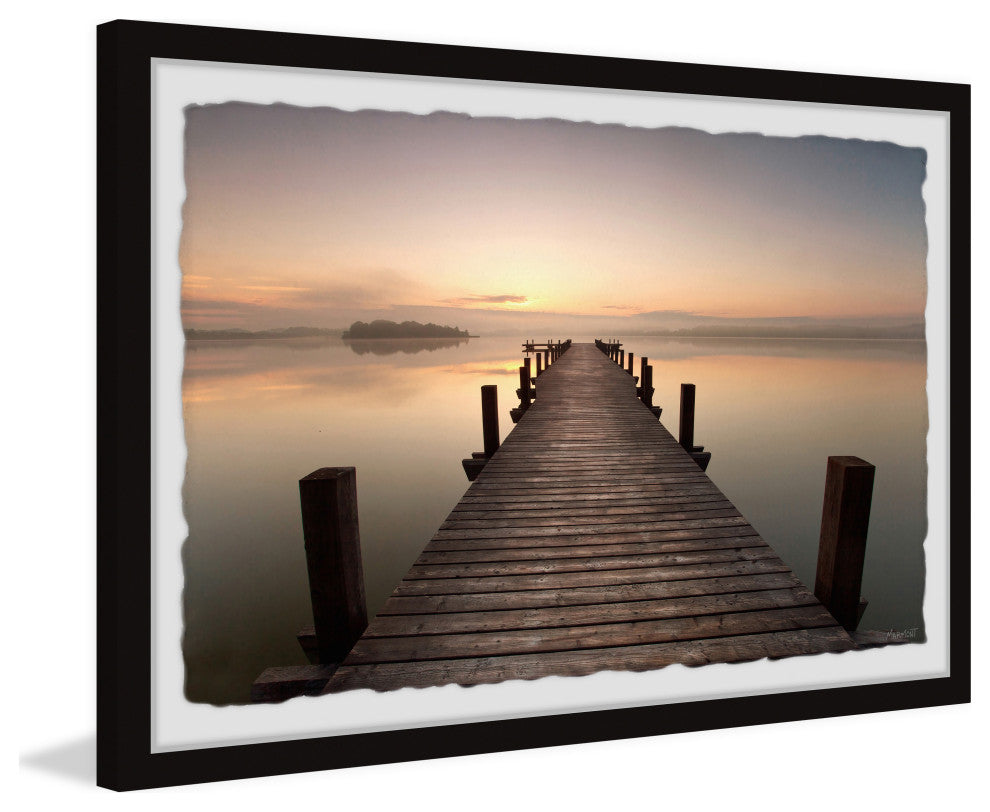 "Living the Lake Life" Framed Painting Print, 36x24