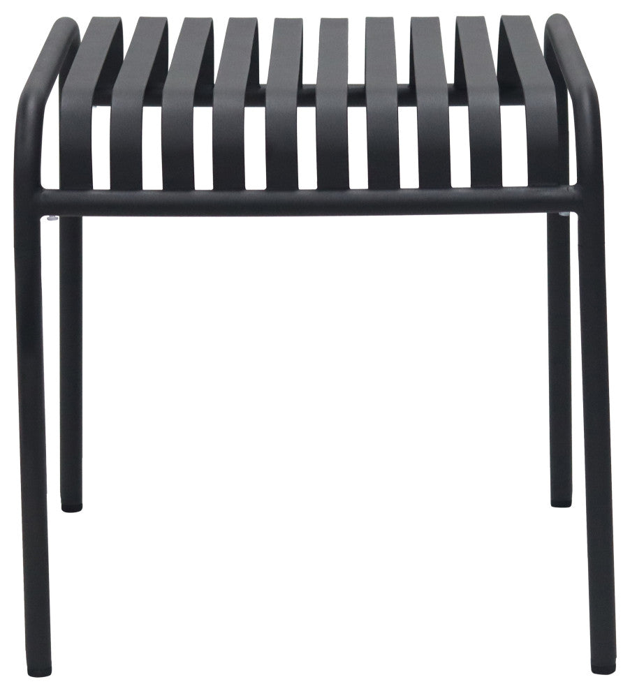 Enid Outdoor Side Table, Black
