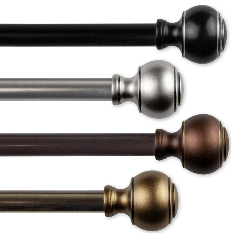 Hal 13/16" Curtain Rod, Cocoa, 48-84"