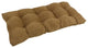 42"x19" Squared Micro Suede Tufted Loveseat Cushion, Brown