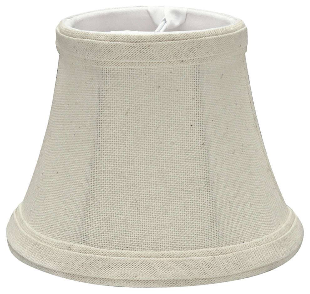 30004-6 Small Bell  Chandelier Clip On Lamp Shade Off White 3"x5"x4"