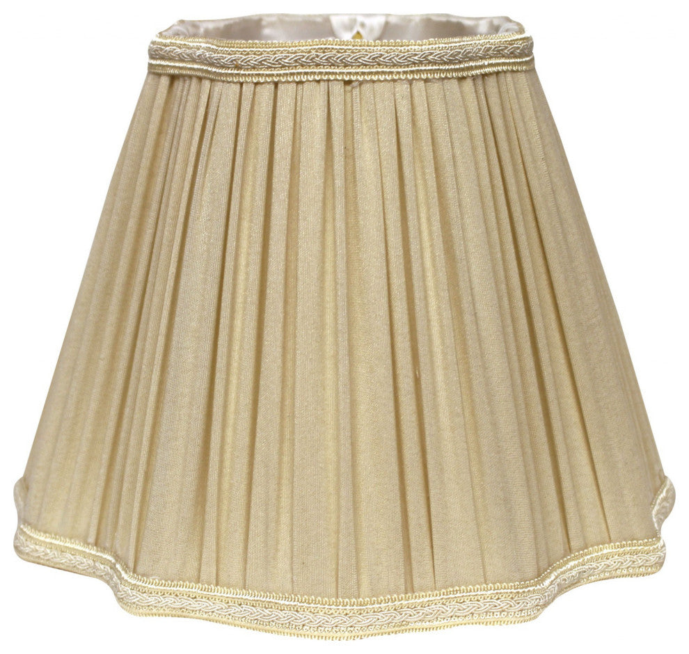 8" Pearl Gray Slanted Fancy Square Shantung Lampshade