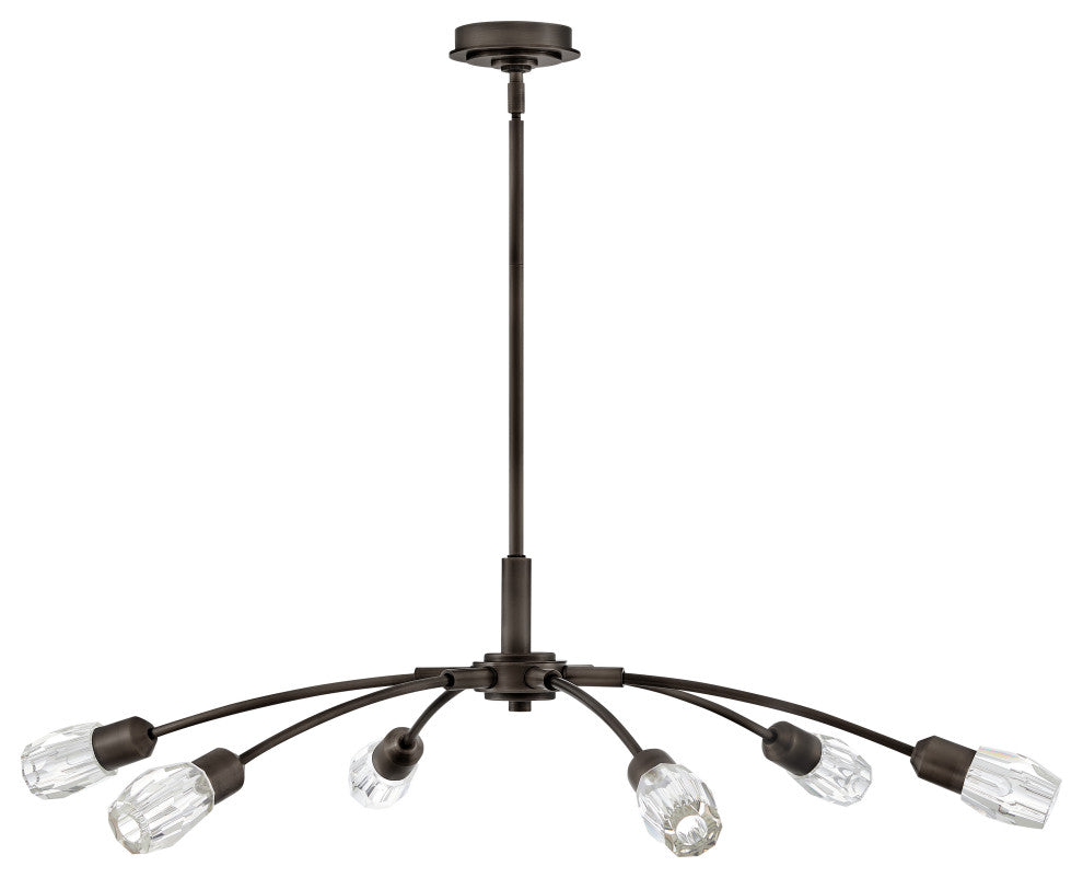Fredrick Ramond Atera Large Single Tier Chandelier, Black Oxide