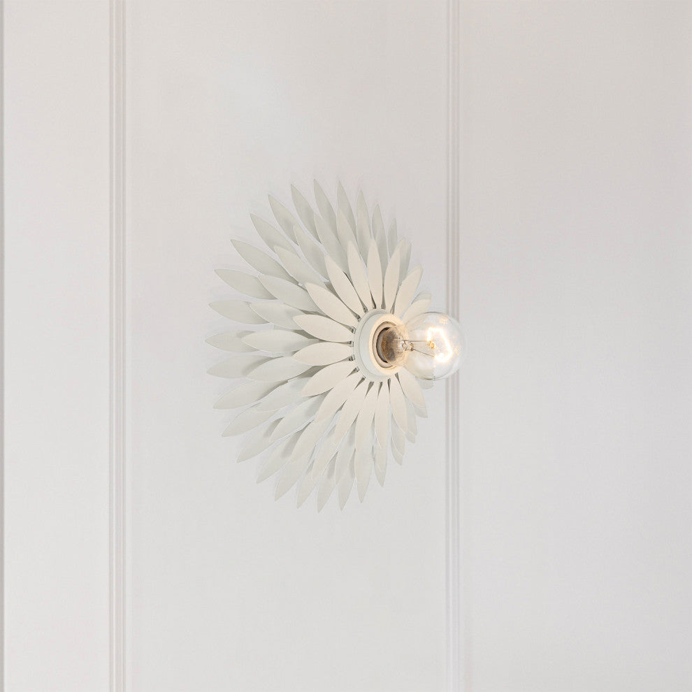 Crystorama Lighting Group 500W Broche 11\" Tall Wall Sconce - Matte White