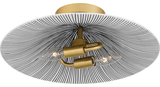 Quoizel QFL6789 Indigo 2 Light 16"W Semi-Flush Ceiling Fixture - Light Gold /