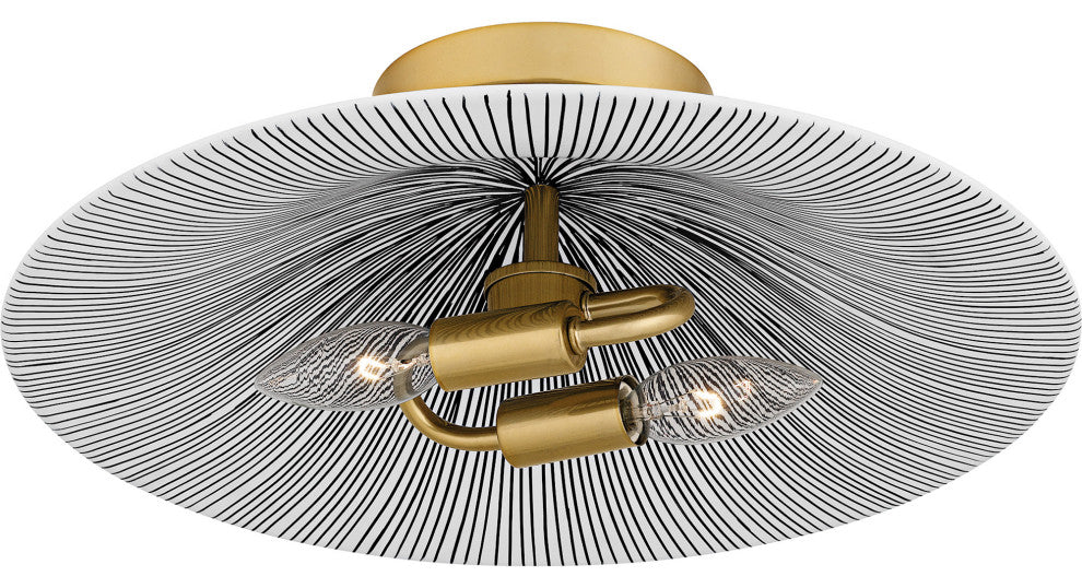 Quoizel QFL6789 Indigo 2 Light 16"W Semi-Flush Ceiling Fixture - Light Gold /