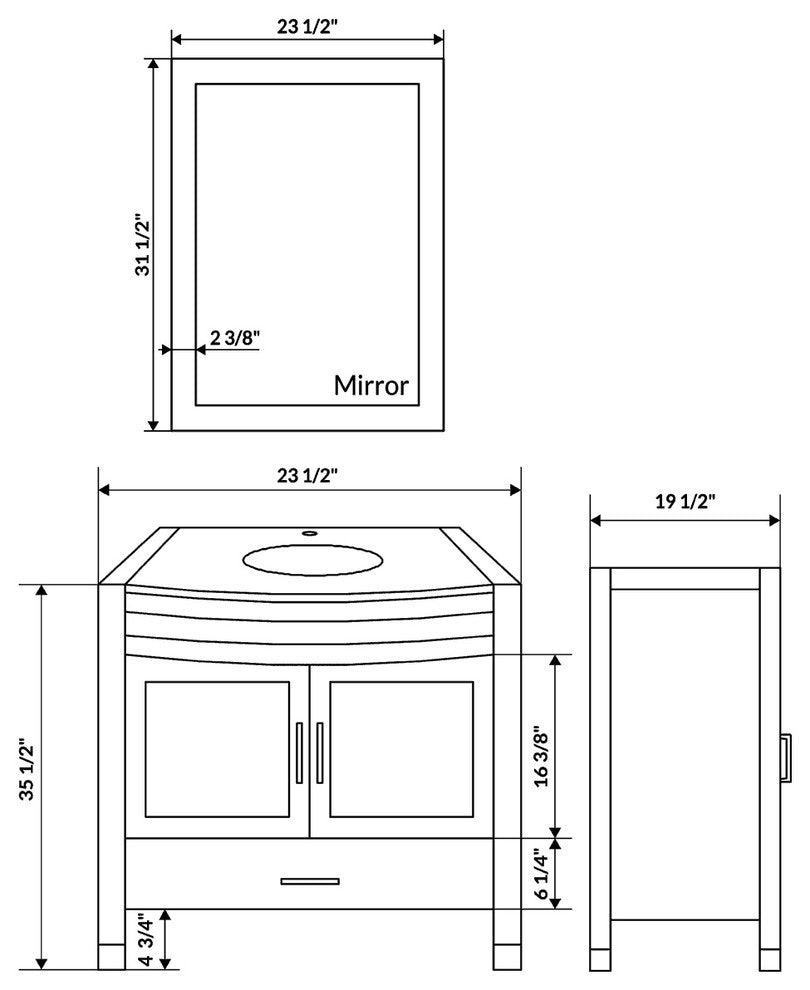 72" White Vanity, 24" Single Sink Base, Quad 12 Drawer Bases, LV3-C7-72-W