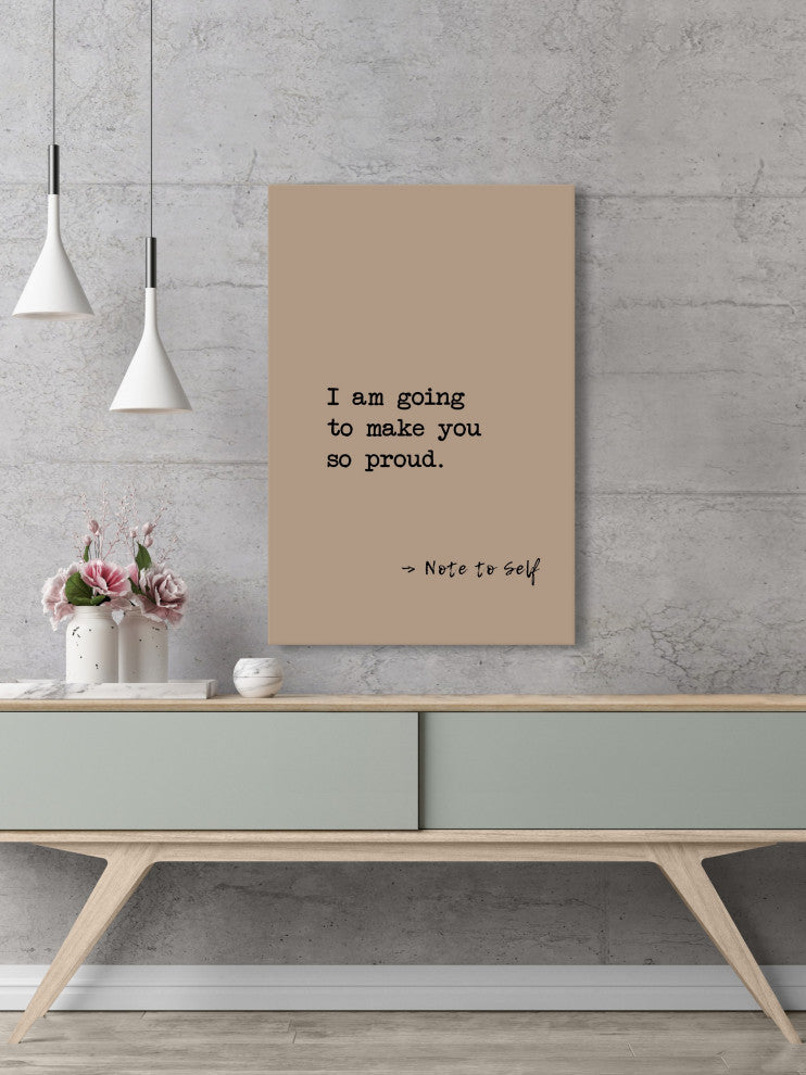 "Note to Self" Painting Print on Wrapped Canvas, 30x45