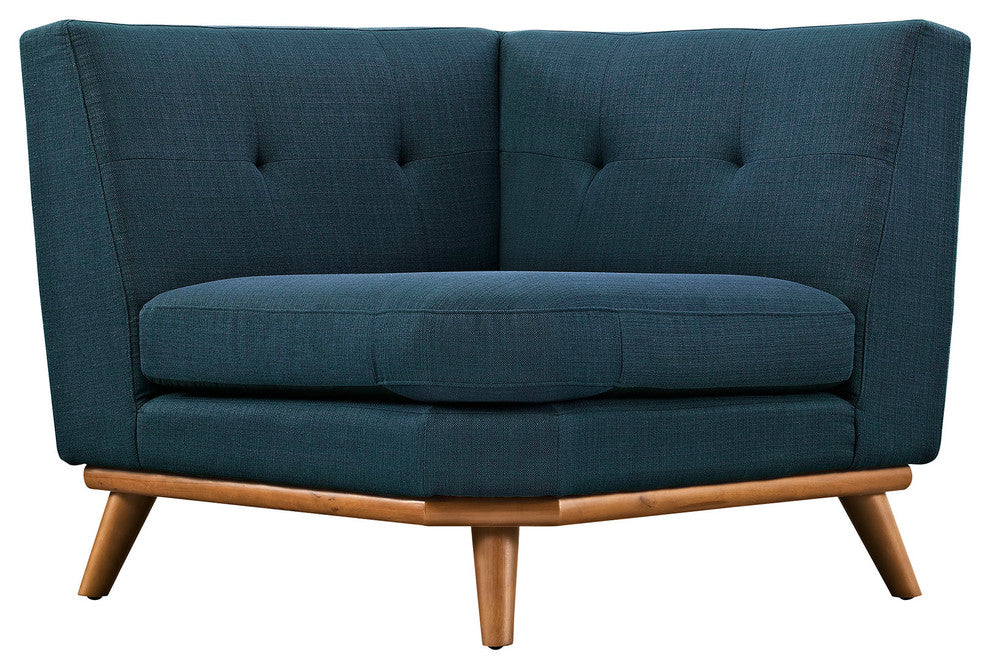 Modern Contemporary Corner Sofa , Navy, Fabric