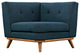 Modern Contemporary Corner Sofa , Navy, Fabric