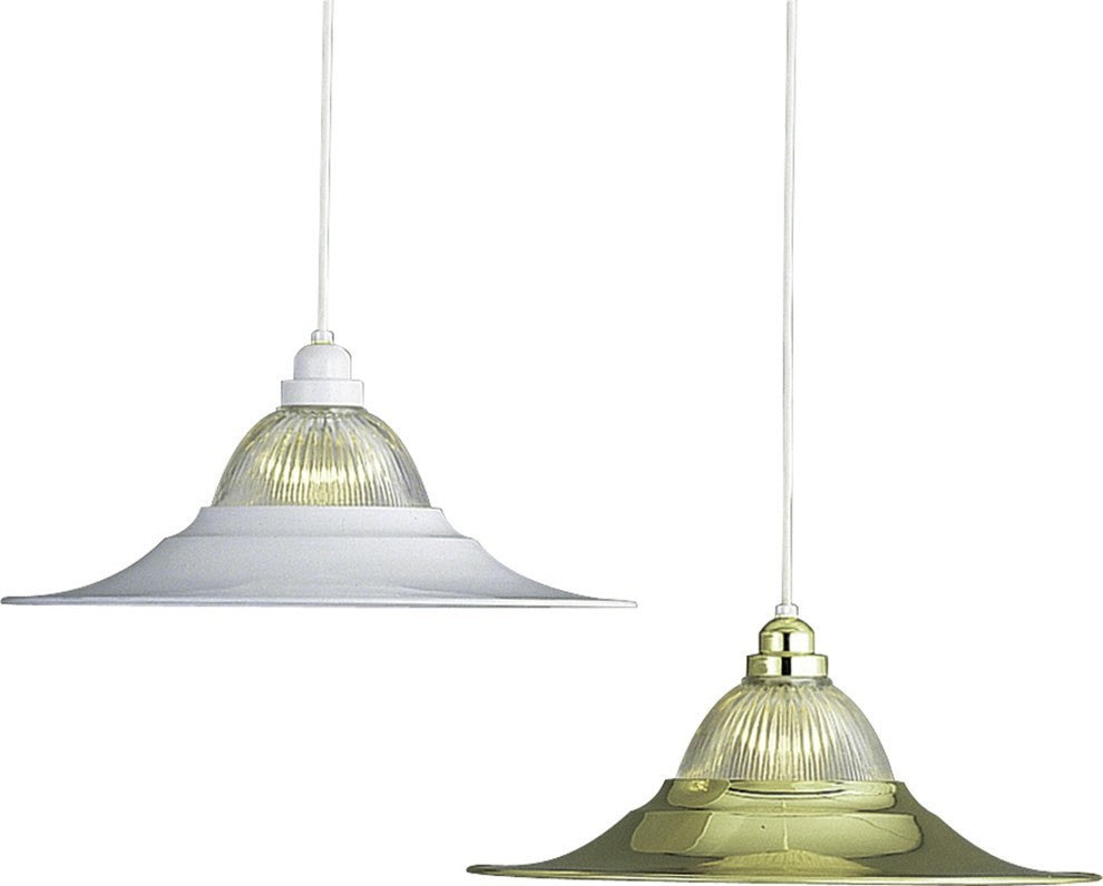 Roth 1-Light Interior Pendant, Polished Brass, White