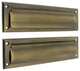 Genuine Solid Brass Magazine Mail Plate With Inside Cover, Antique Brass