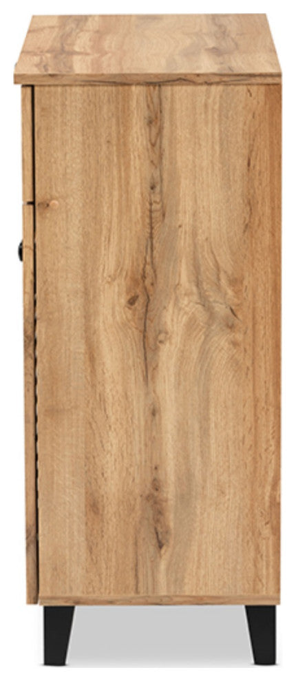 Coolidge Oak Brown Finished Wood 1-Drawer Shoe Storage Cabinet