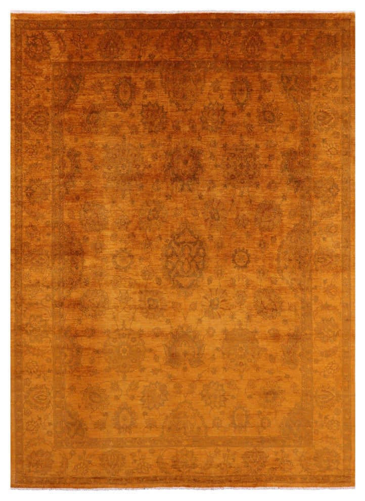 8' 10" X 11' 9" Handmade Overdyed Full Pile Wool Rug - Q12704