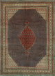 Fine Vintage Distressed Rachael Navy/Beige Rug, 7'2x10'0