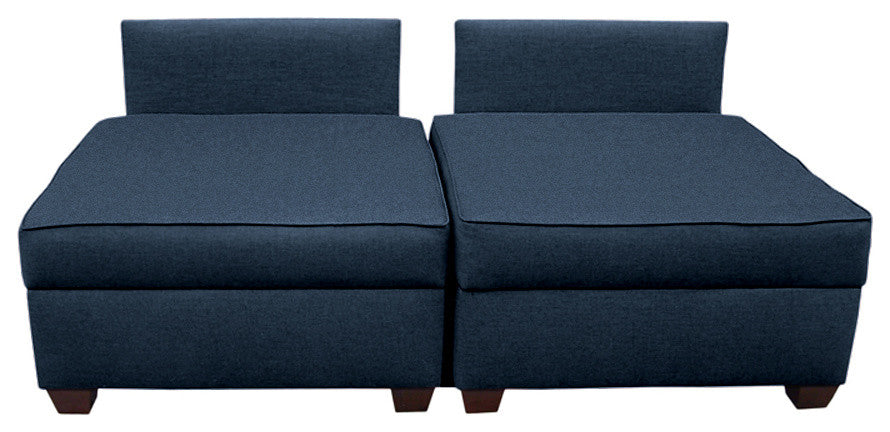 Duobed Storage Sofa Bed, 36"x72", Deep Ocean