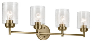 30" 4-Light Vanity Light With Clear Seeded Glass