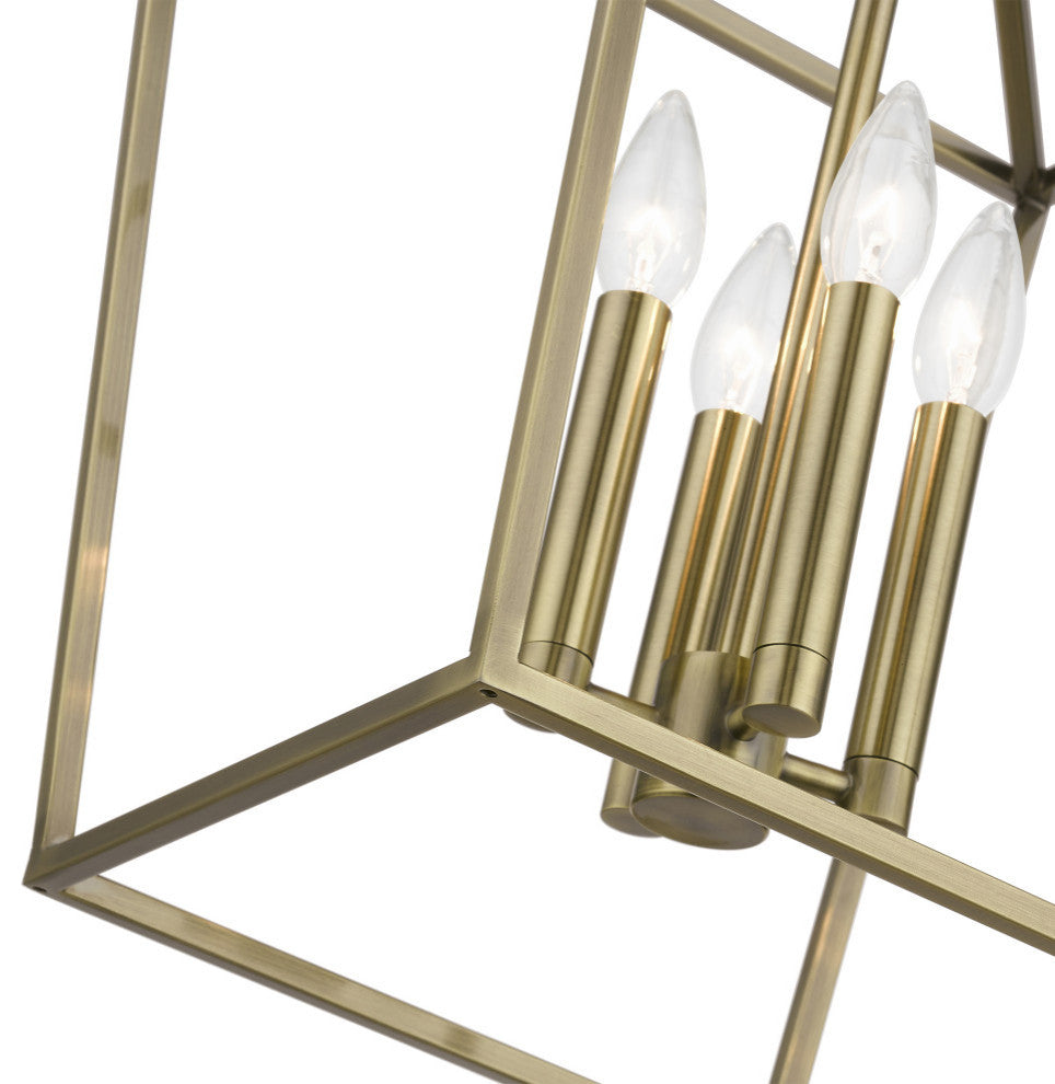 Devone 4 Light Antique Brass Chandelier