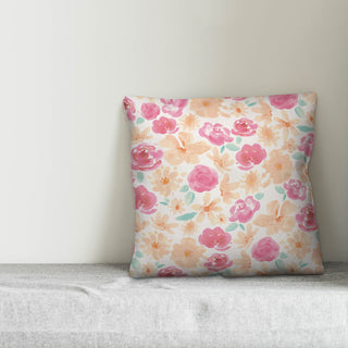 Painterly Florals 16x16 Throw Pillow