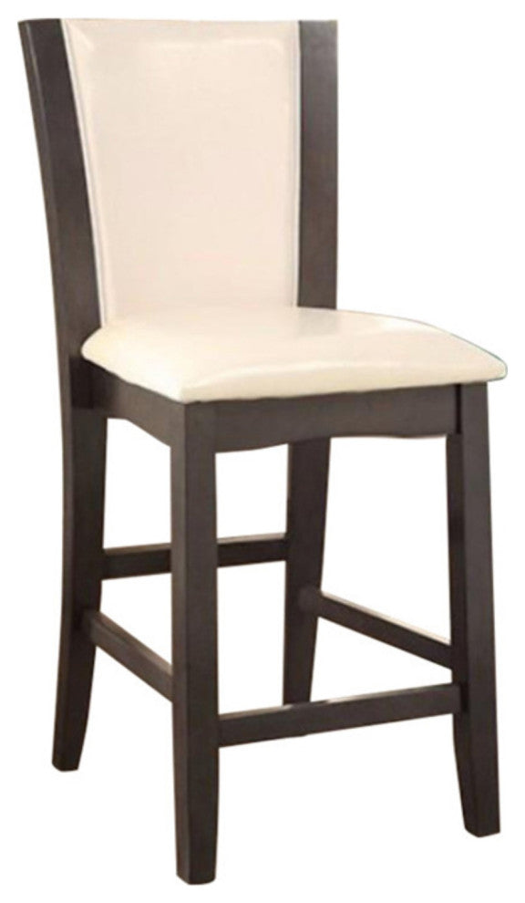 Manhattan III Contemporary Counter Height Chair, Gray, Set of 2