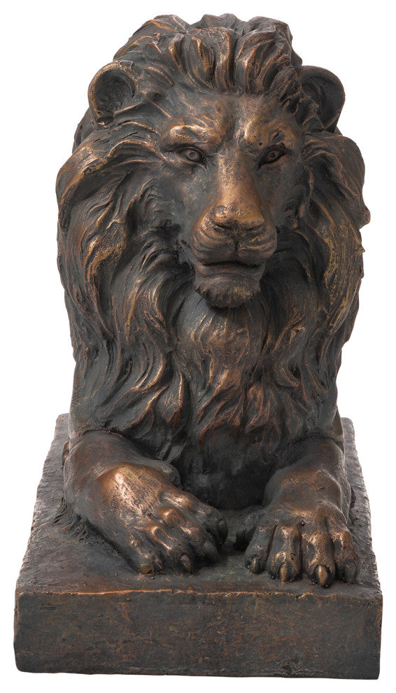 21.75"L MGO Lying Guardian Lion Statue