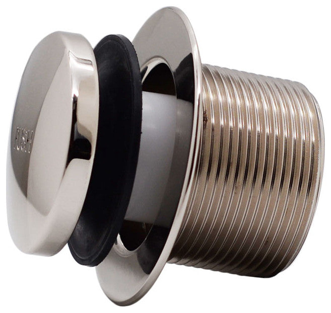 Direct Connect Overflow with Tip-Toe Trim and 2-Hole Overflow Cover, Polished Nickel