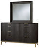 Modus Kentfield 4 Piece Cal King Bedroom Set With Nightstand, Black Drifted Oak