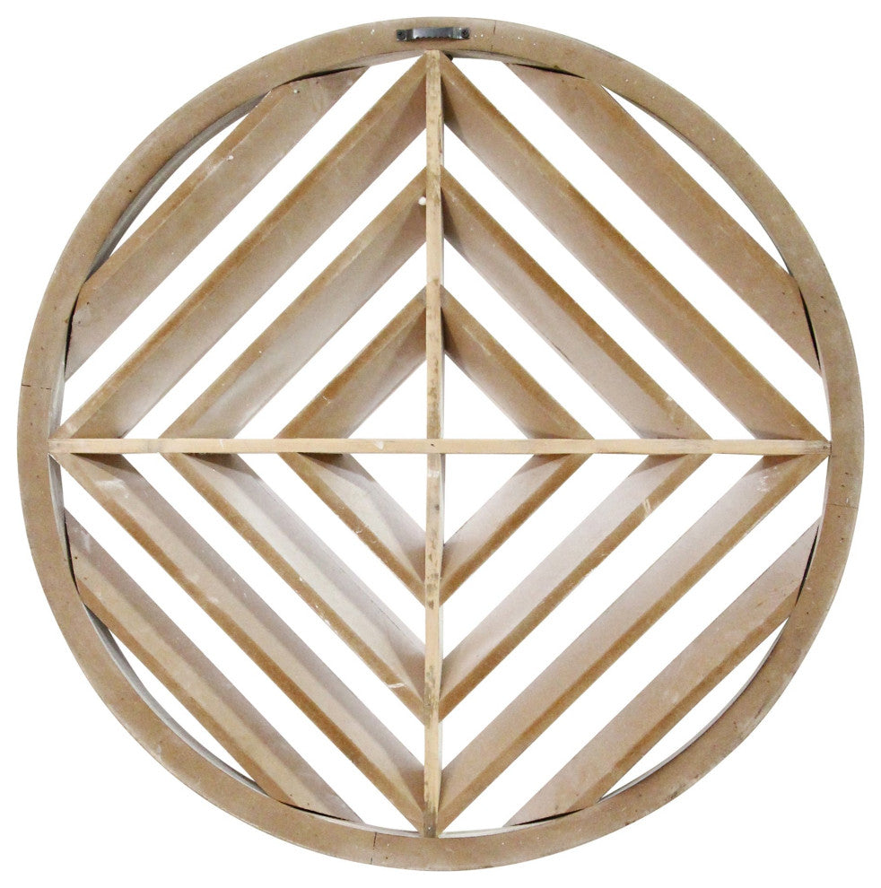 HomeRoots Modern Scandinavian Inspired White Wood Medallion Wall Decor