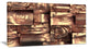 Abstract Golden Blocks, Abstract Canvas Art Print, 40x20