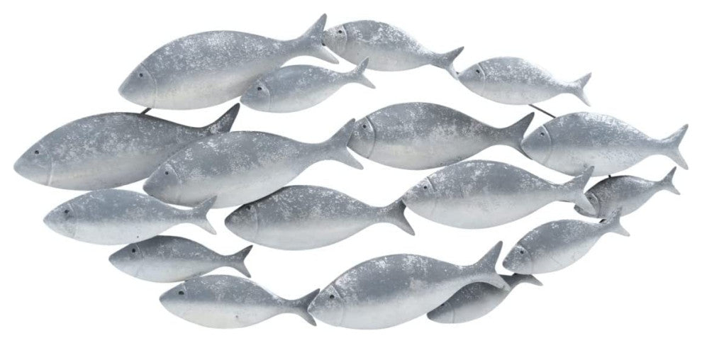 Metallic School of Fish Wall Decor Art
