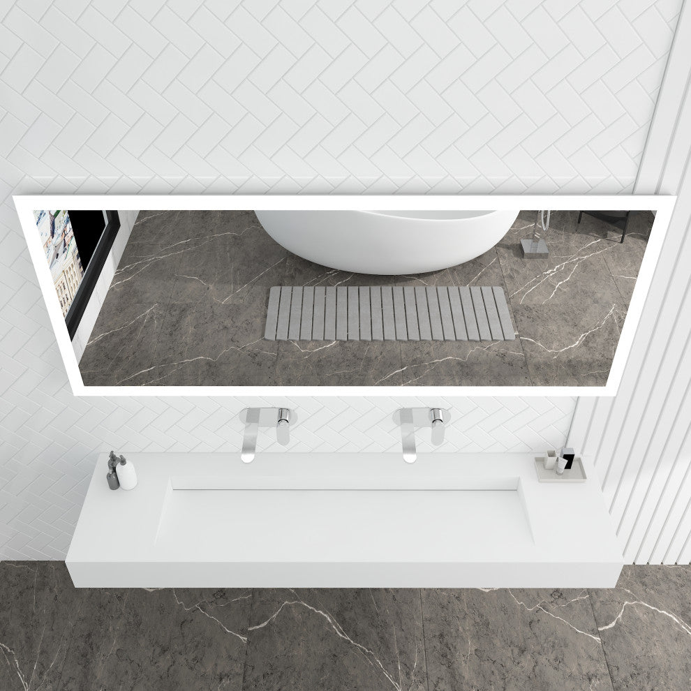 Sabrina Modern LED Bathroom Vanity Mirror, 30"x72"