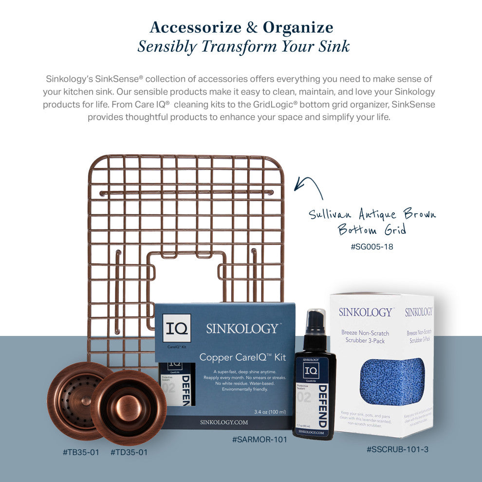 Lange Copper 32" Double Bowl Farmhouse Apron Front Undermount Kitchen Sink