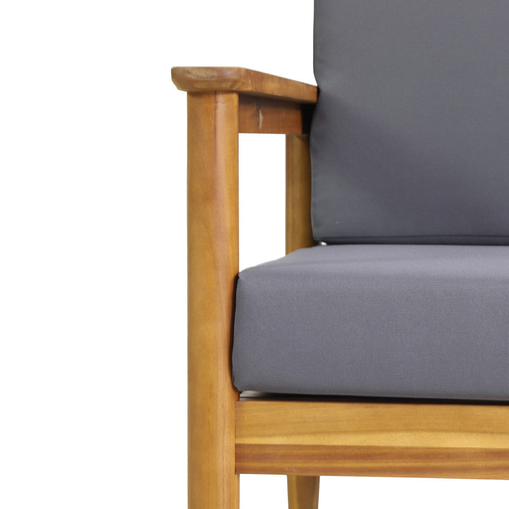 Salton Outdoor Acacia Wood 3-Seater Sofa