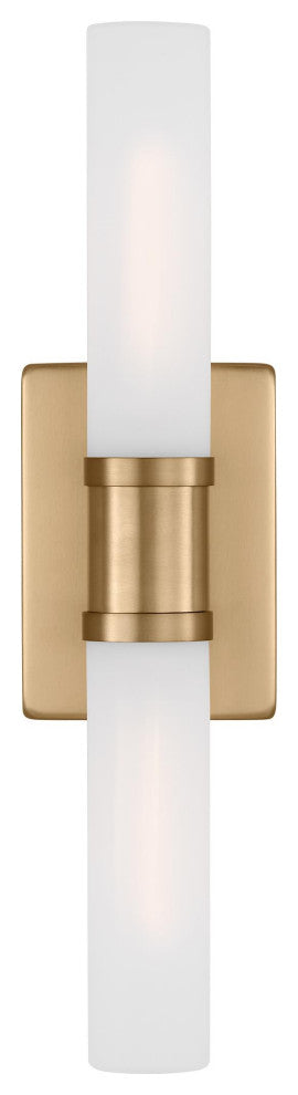 Keaton Medium Two Light Wall / Bath, Satin Brass