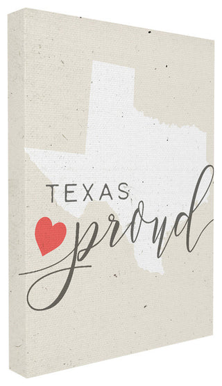 Texas Proud, 24x30, Stretched Canvas Wall Art