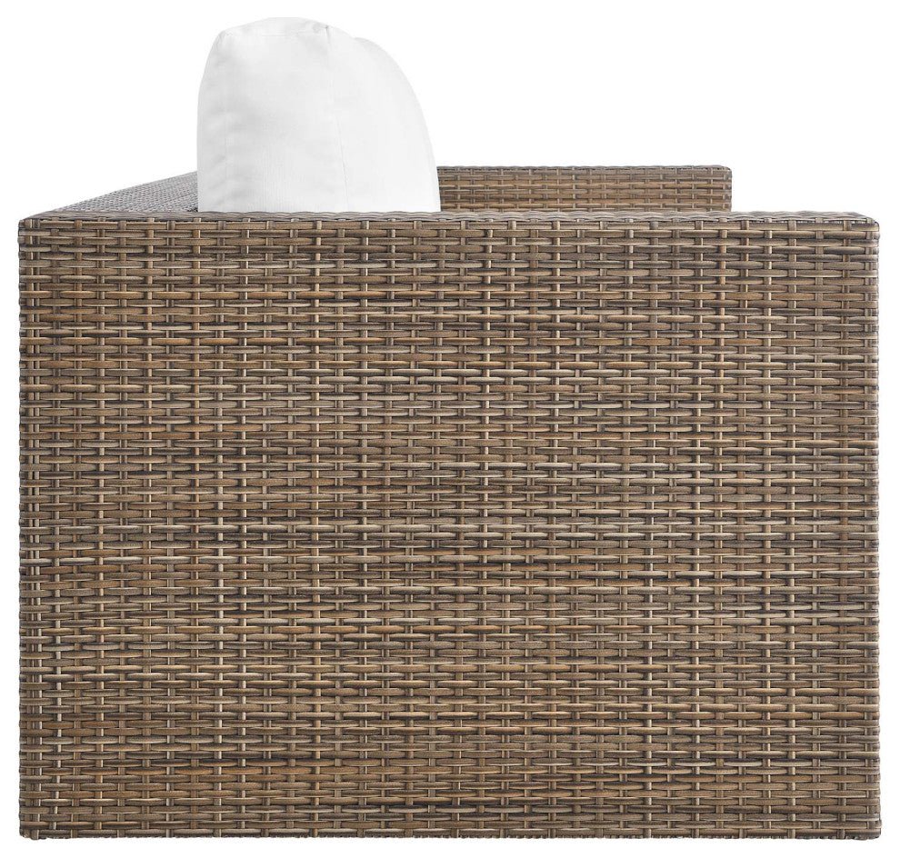 Convene Outdoor Patio Outdoor Patio 5-Piece Furniture Set, Cappuccino White