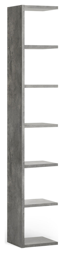 Block Modern Modular Cube Add-On Shelves, Faux Concrete