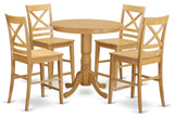 5 Pc Counter Height Set - Dining Table And 4 Bar Stools