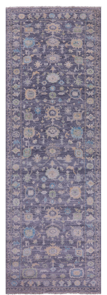 4' 1" X 12' 2" Runner Turkish Oushak Handmade Wool Rug - Q15005