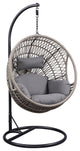Outdoor Wicker Swing Chair Hanging Egg Chair With Cushion and Pillow