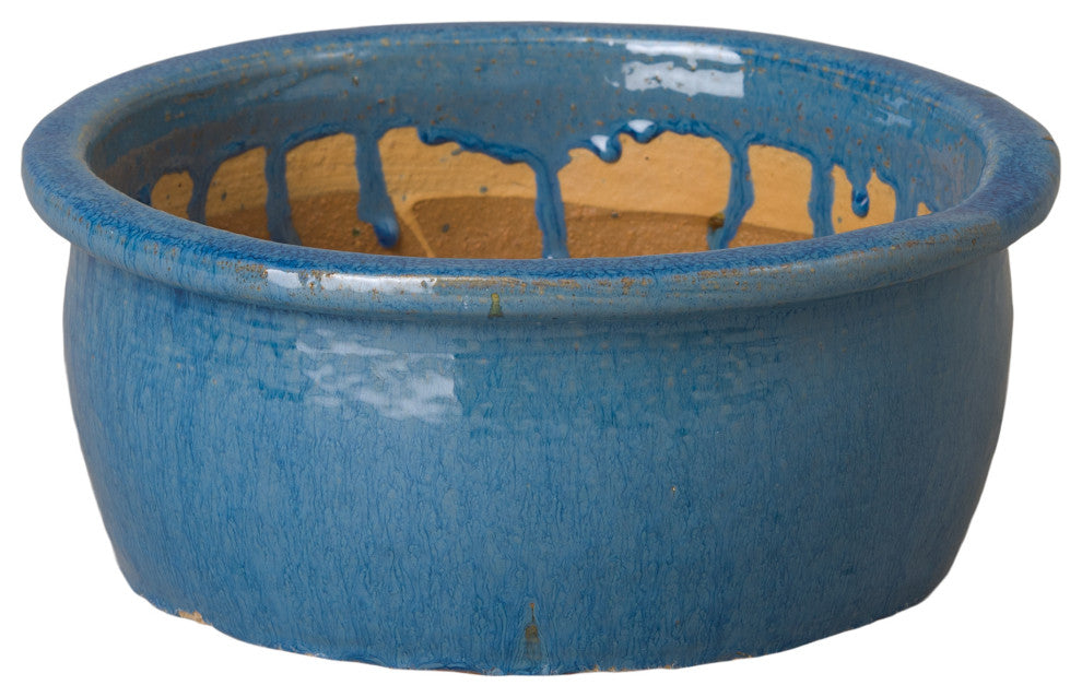 6" Planter With Lip, Blue