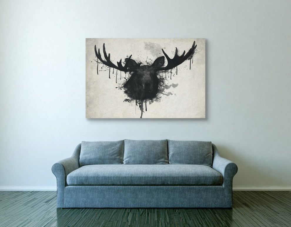 Cortesi Home "Moose" by Nicklas Gustafsson, Giclee Canvas Wall Art, 40"x60"