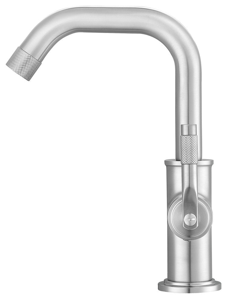 Industria Single Hole Single Lever Bathroom Faucet, Brushed Nickel