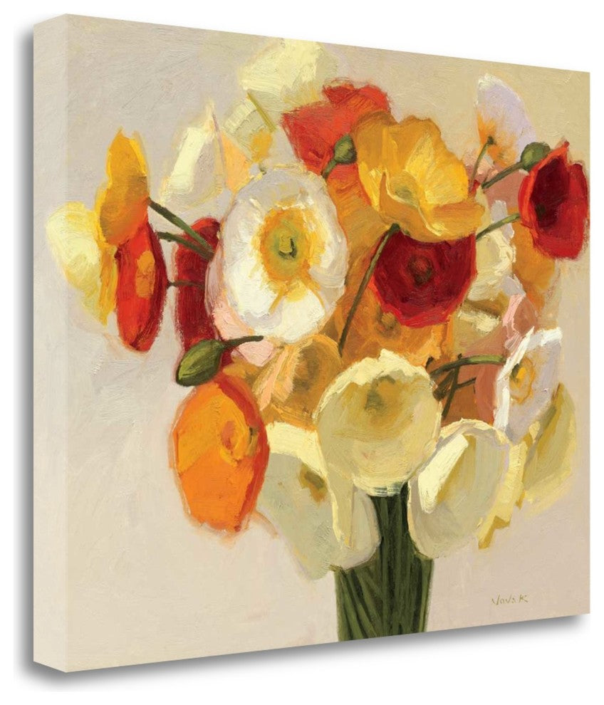"November Poppies" By Shirley Novak, Giclee Print on Gallery Wrap Canvas