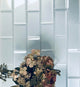 Frosted Elegance 3x6 Beveled Glossy Glass Subway Tile ,Light Blue,Peel & Stick , Piece