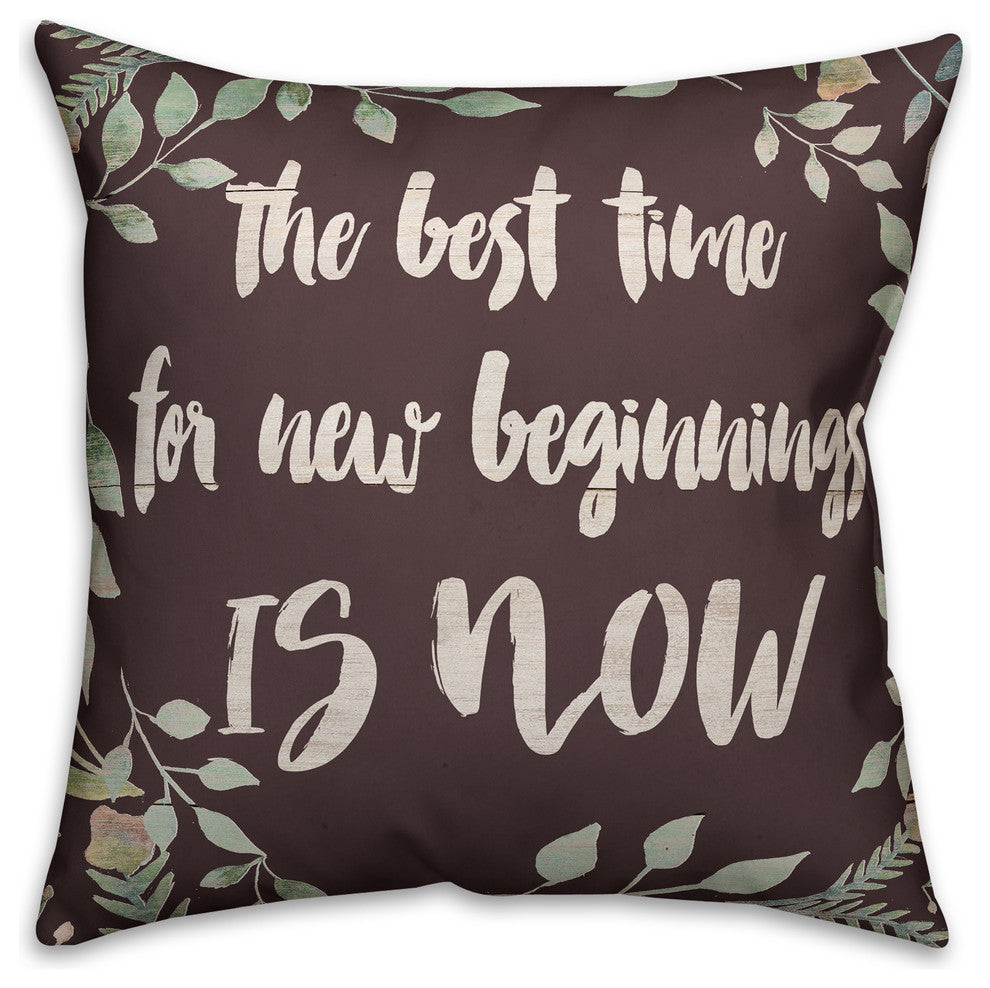 New Beginnings 18x18 Throw Pillow