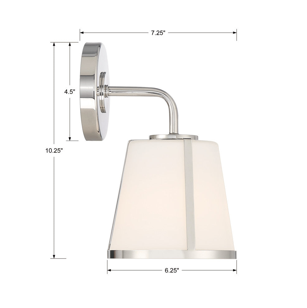 Fulton 1 Light Polished Nickel Wall Mount