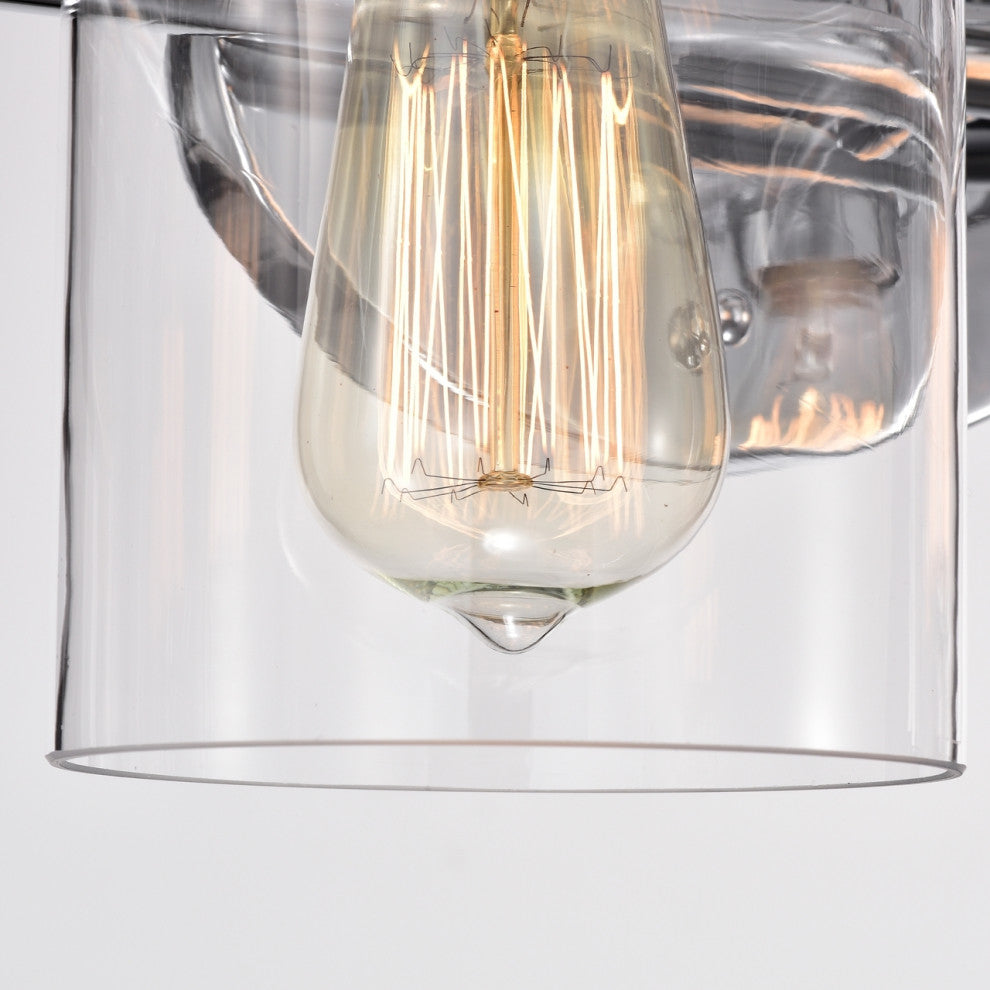 Chloe Lighting Adair Transitional 4 Light Chrome Bath Vanity Fixture 30" Wide