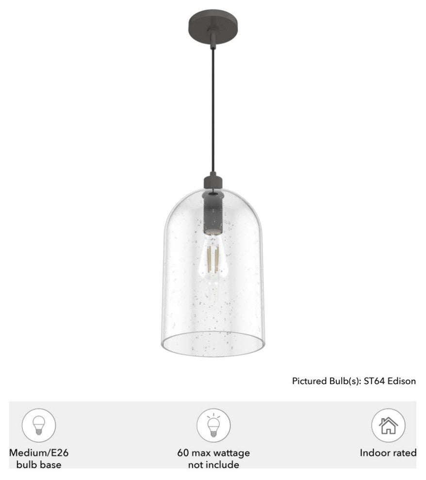 Hunter Lochemeade Noble Bronze 1-Light Pendant Ceiling Light Fixture